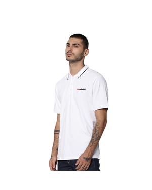 Jack & Jones Cool Max Polo T-Shirt White with Black Tipping